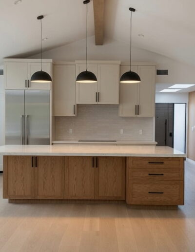 Vaulted great room kitchen, home addition in Saratoga, CA